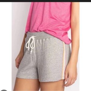P.J. Salvage Gray Athletic Shorts with White Drawstring